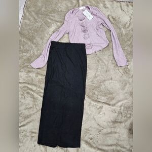 & Other Stories Elegant Black Pencil Skirt